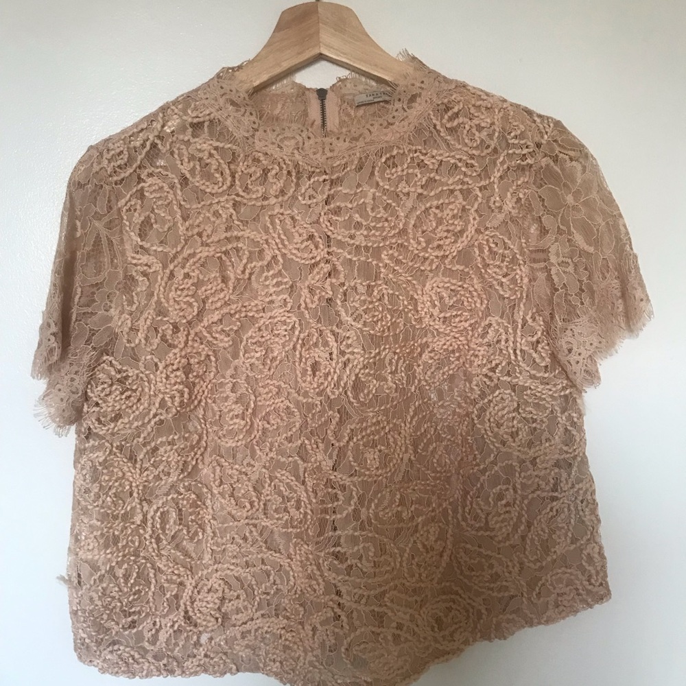 ZARA lace crop top